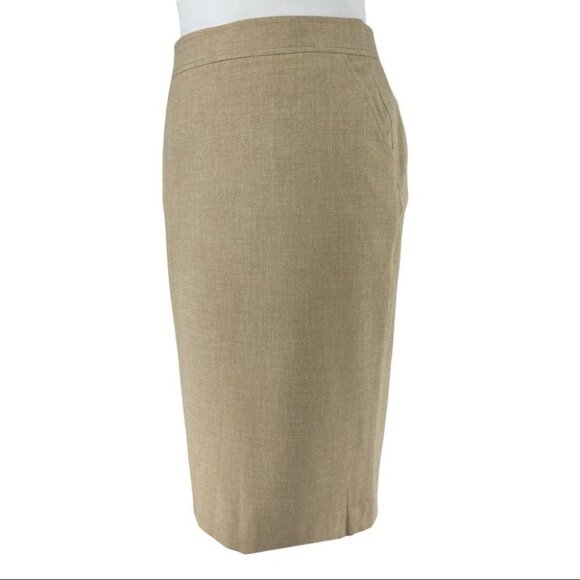 Calvin Klein Women's NWT Tan Minimalist Business Career Pencil Skirt 2/W28 - Picture 7 of 9